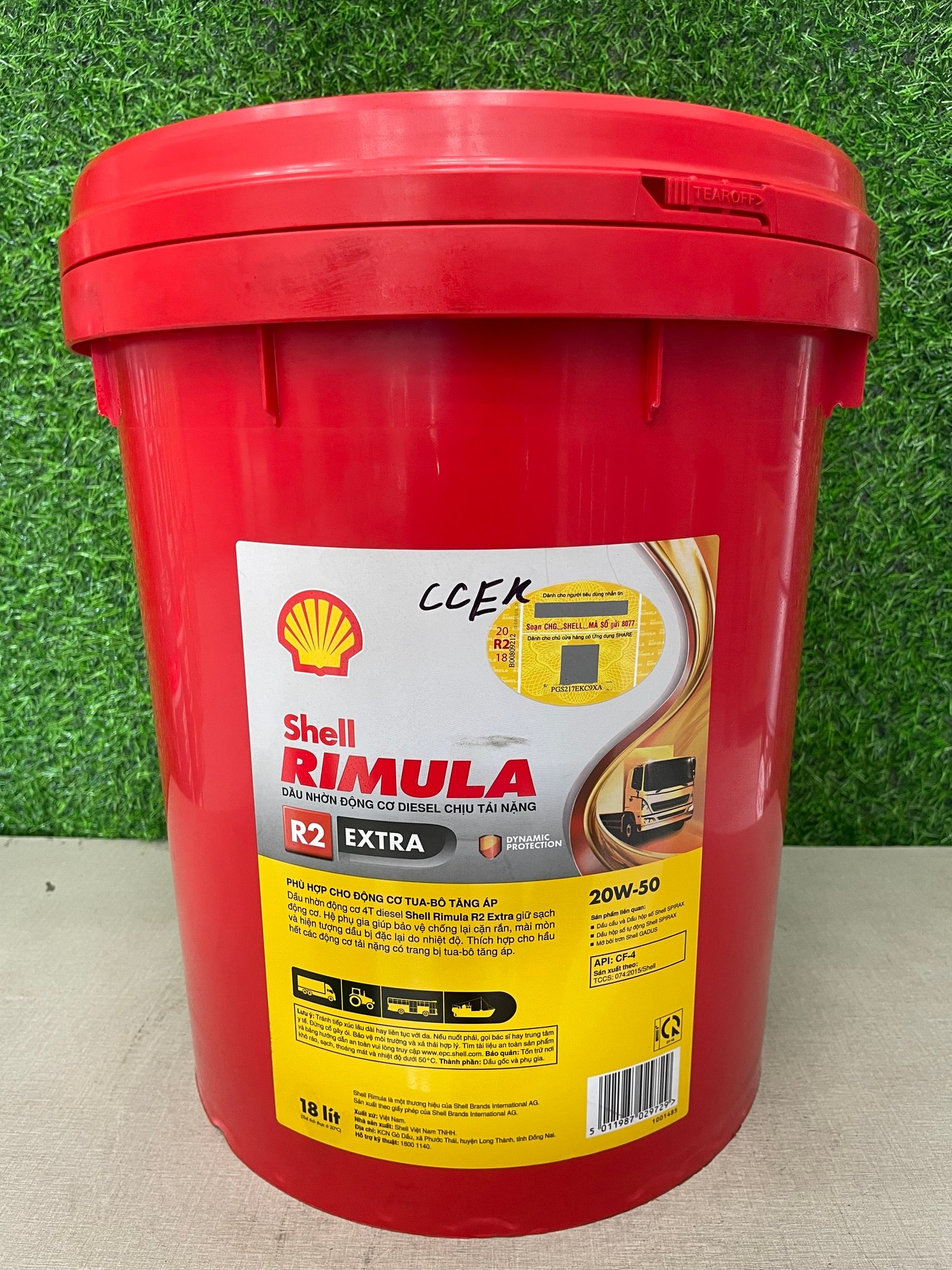 Nhớt động cơ Diesel chịu tải nặng Shell Rimula R2 Extra API CF-4 - 20W-50